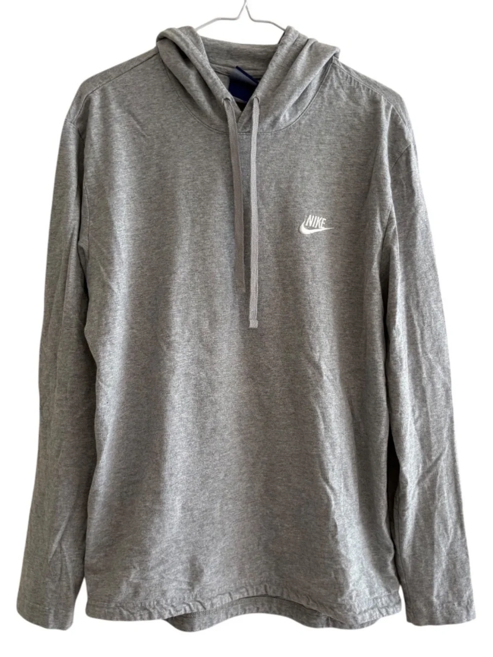 Nike Sportswear Lightweight Cotton Pullover Hoodie Men’s LARGE Gray 807249-063